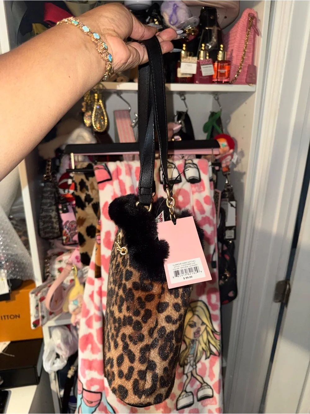 Juicy Couture Juicy Glamour Gang Satchel In Natural Leopard